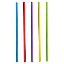 Trinkhalme Papstar, für Shakes, Einweg, L 250 x Ø 8 mm, aus FSC®-zertifiziertem Papier, farbsortiert, 100 Stück