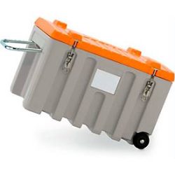 Trolley CEMO CEMbox 150, Polyethylen, 150 l, L 800 x B 600 x H 530 mm, stapelbar, gelb
