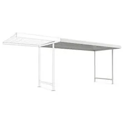 Überdachungssystem Modell Leipzig, einseitig, Anbaueinheit, T 2200 mm, B 4300 mm, grauweiss