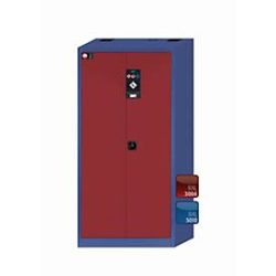 Umweltschrank  asecos E-CLASSIC-UF, Flügeltüren, Front Purpurrot, B 950 x T 500 x H 1950 mm