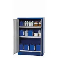 Umweltschrank  asecos E-CLASSIC, Flügeltüren, Front Lichtgrau, B 950 x T 500 x H 1400 mm