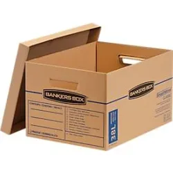 Umzugsbox SmoothMove, 2-lagige Wellenpappe, abnehmbarer Deckel, Beschriftungsfeld, H 260 x B 325 x T 445 mm, 38 L, 10 Stück