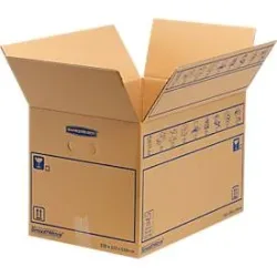 Umzugskarton SmoothMove Standard, 2-lagige Wellenpappe, Beschriftungsfeld, 350 x 350 x 550 mm, 67 L, 10 Stück