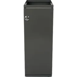 V-Part Modulares Abfalltrennsystem, pulverbeschichteter Stahl, verstellbare Füsse, B 263 x T 335 x H 700 mm, 55 Liter, grau