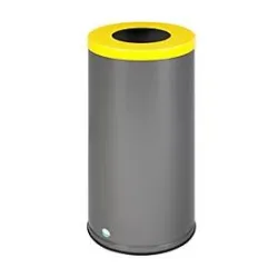 VAR Wertstoffsammelgerät WSG 70, 70 l, Aluminium-Griff, 8 kg, freistehend, gelb RAL 1023