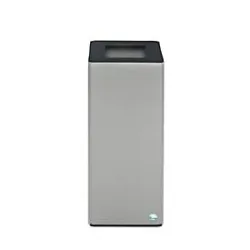 VAR Wertstoffsammelgerät WSG Quadro 79, 70 Liter, silber beschichtet, anthrazit RAL 7021