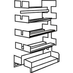 Variabo Freiarmregal, Anbaufeld, doppelseitig, 250 mm Fachtiefe, 1000 x 2000 mm
