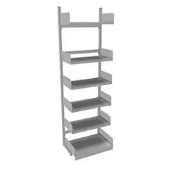 Variabo Freiarmregal, Grundfeld, einseitig, 400 mm Fachbodentiefe, 750 x 2500 mm