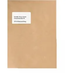 Versandtaschen C5, natronbraun, mit Fenster, 1000 Stück
