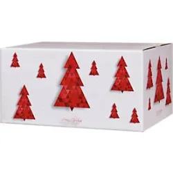 Versandkartons, mit Motiv ?Tannenbaum?, bis 30 kg, Aussenmasse 306 x 221 x 150 mm, Feinwellpappe, weiss-braun, 20 Stück