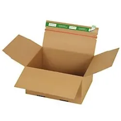 Versandkartons Grünmarie®, 265 x 225 x 140 mm, ideal für Päckchen Grösse M, Automatikboden, bis 20 kg, 100 % recycelbar, FSC®-Wellpappe, braun, 25 St.