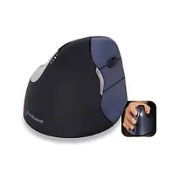 BakkerElkhuizen Kabellose Ergonomische Optische Maus Evoluent4 Für Rechtshänder USB-A Nano Receiver Schwarz, Lilac