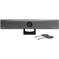 Videobar Barco ClickShare Bar Pro, für mittelgrosse Räume, 3840 x 2160 px, 2 x 10 W, USB/LAN/WLAN, mit 2 ClickShare Buttons, schwarz