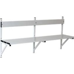 Wandbank, Alu/Edelstahl, L 2000 mm