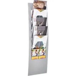 Kerkmann Wandprospekthalter Varia 6 x A4 Silber