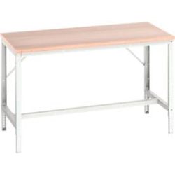 Werkbank Bott verso, Multiplex-Platte, mit Querstrebenset, B 1500 x T 800 x H 780 - 930 mm, RAL 7035 Lichtgrau