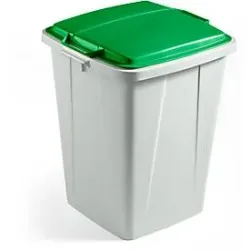 Wertstoff-Sammelbehälter, 90 l, mit Deckel, grün