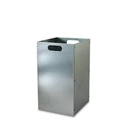 Wertstoffsammler, Volumen 87 l, mit Inneneimer, Stahl verzinkt, B 340 x T 380 x H 900 mm, blau