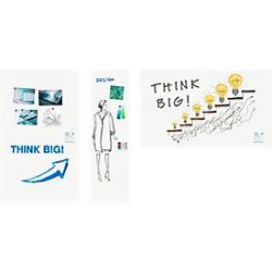 Legamaster wandmontierbares magnetisches Whiteboard Folie Polypropylen WRAP-UP 300 x 101 cm