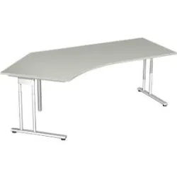 Winkelschreibtisch 135° PALENQUE, C-fuss, Winkel links, B 2165 x T 800/1130 x H 680-820 mm,
