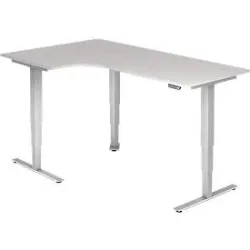 Hammerbacher Sitz-Stehschreibtisch XDSM Lichtgrau 2.000 x 1.200 x 635 mm