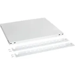 Zusätzliche Schreibtischböden für Tisch-Grund-/und Anbauelement ORDO Professional, mit Wandschienen, Stahl, für Tischgrösse B 760 x T 635 x H 825, verkehrsweiss RAL 9016