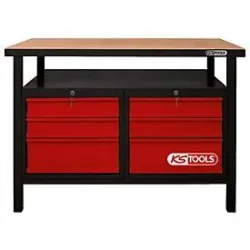 KS Tools 8650004 Werkbank (B x H x T) 1200 x 840 x 600 mm Schwarz, Rot