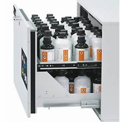 2. Auszugsebene für asecos Sicherheitsschränke der UB90 Serie, Edelstahl 1.4301, B 432 x T 442 x H 45 mm, 3 l, bis 25 kg