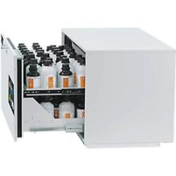 2. Auszugsebene für asecos Sicherheitsschränke der UB90 und UB30 Serie, Stahlblech, lichtgrau, B 942 x T 442 x H 45 mm, 7 l, bis 25 kg