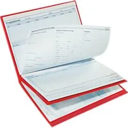 3-Deckel-Dokumentationsmappe Professional Line Plus, DIN A4, 4 Heftmechaniken, Klarsichttasche, B 240 x H 310 mm, rot, 10 Stück