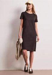 Knielanges Kleid mit Raffung