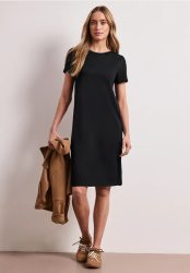 Knielanges Kleid mit Raffung