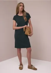 Knielanges Kleid aus Jersey