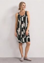 Knielanges Kleid mit gerafften Trägern