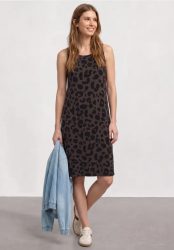 Knielanges Kleid mit Schnallendetail