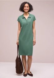 Knielanges Kleid in Unifarbe