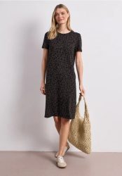 Knielanges Kleid mit Raffung