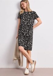 Knielanges Kleid mit Raffung