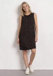 Knielanges Kleid mit Rundhalsausschnitt