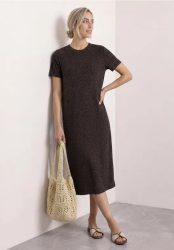 Midikleid mit grafischem Muster
