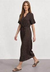 Midikleid mit V