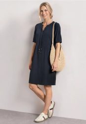 Knielanges Kleid mit Schleifendetail