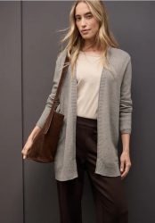 Cosy Cardigan mit Rollkante