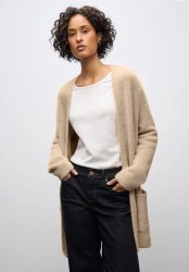 Langer Federgarn Cardigan
