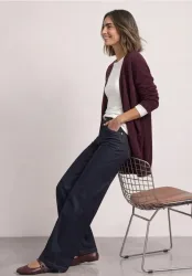 Langarm Cardigan mit aufgesetzten Taschen
