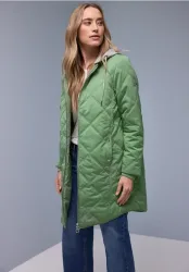 STREET ONE Steppjacke mit Kapuze mit abnehmbarer Jersey-Kapuze