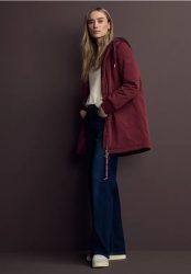 Langer Blouson mit Kapuze