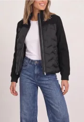 Strukturmix Jacke mit geklebter Steppung