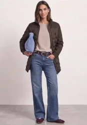 Strukturmix Jacke mit geklebter Steppung