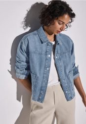Bleached Wash Jeansjacke